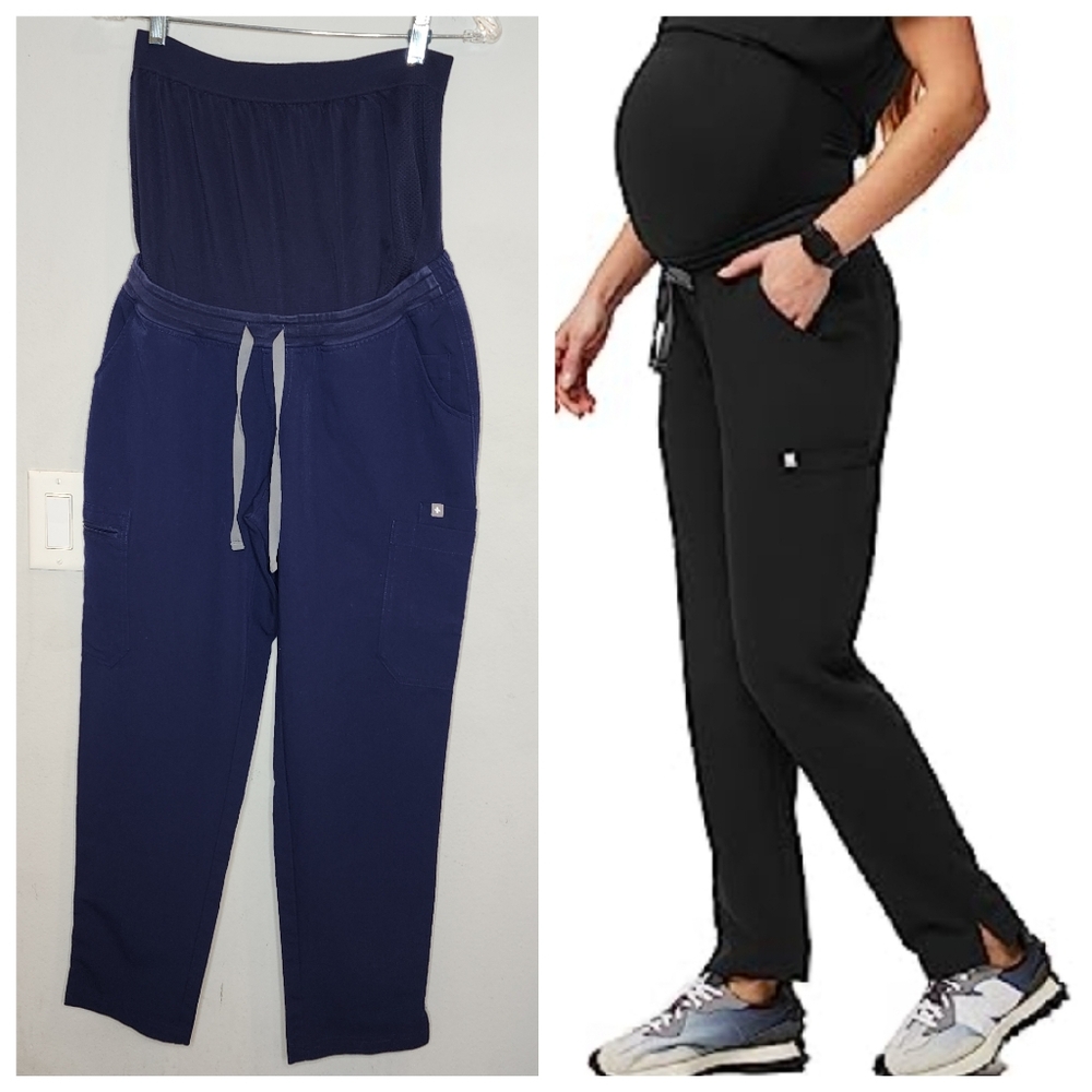FIGS YOLA Skinny Maternity Navy Blue Scrub Pants Women's size medium